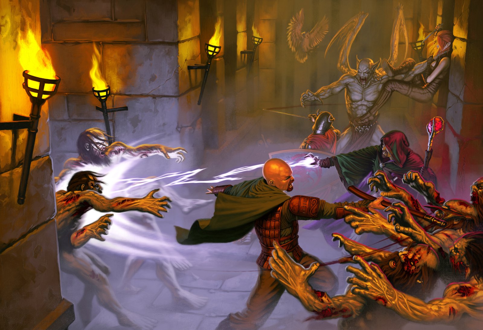 Tower skirmish — combat in The Middle Lands